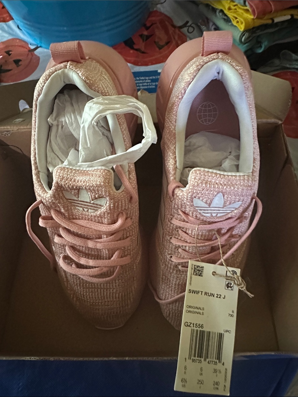 adidas Pink Girls Swift Run Knit Sneakers